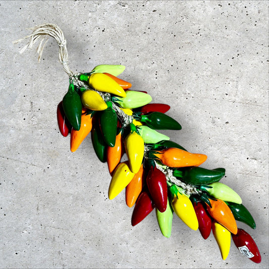 Jalapeño pepper multi color ristra
