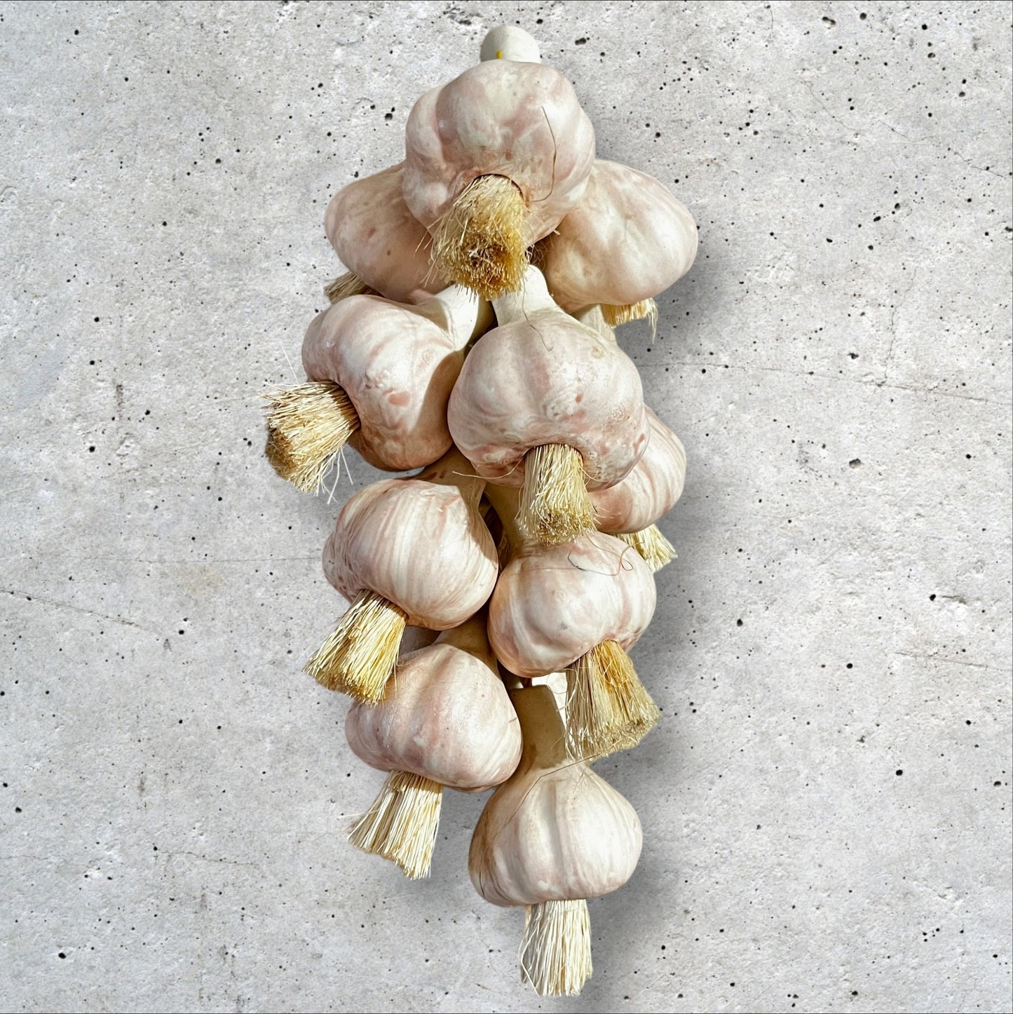 Ceramic garlic string ristra bundle