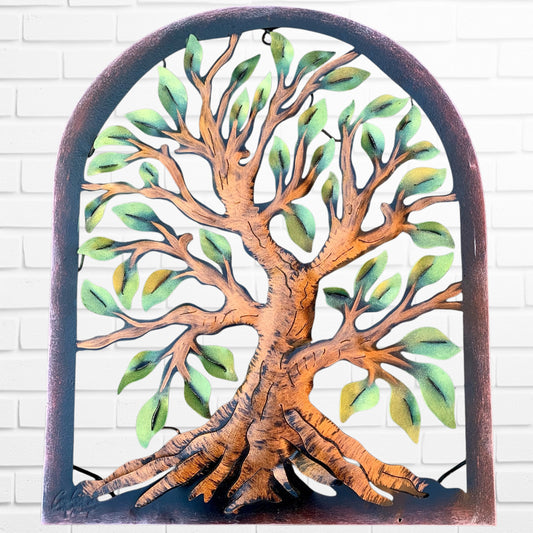 Metal Crafted Tree of Life Mediano