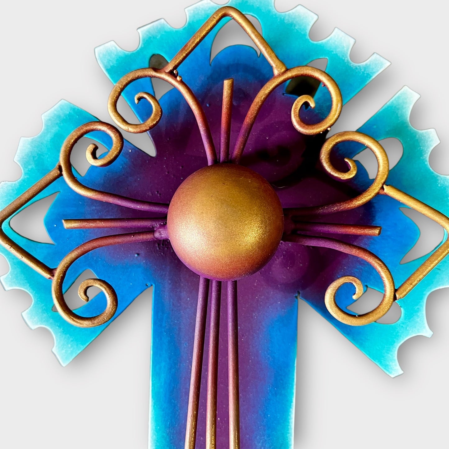 Handcrafted Azul Medallion Cross