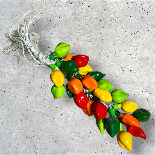 Multicolor habanero pepper string