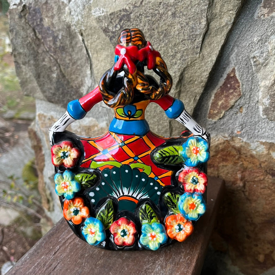 mexican catrina ballerina dancer doll back view