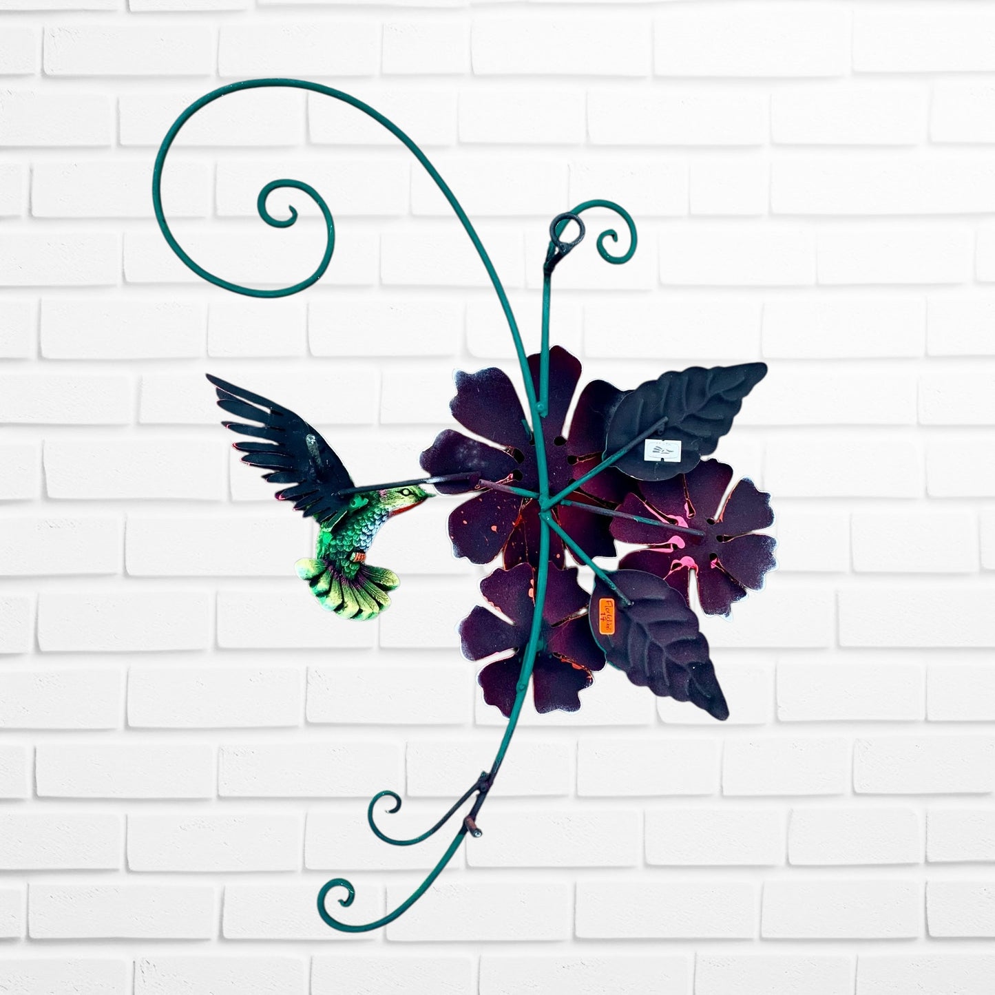 Hummingbird Orange Flower Cluster Back