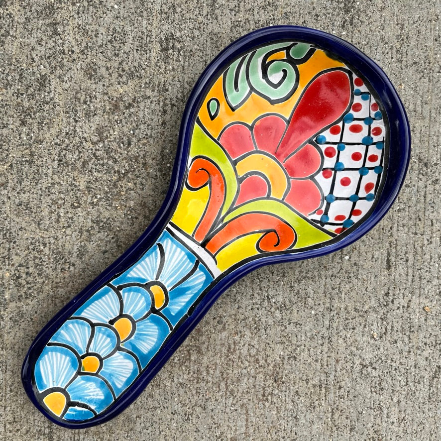 Mexican Talavera Spoon Rest two