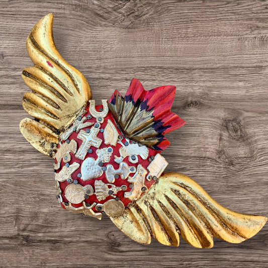 Milagros winged sacred heart small