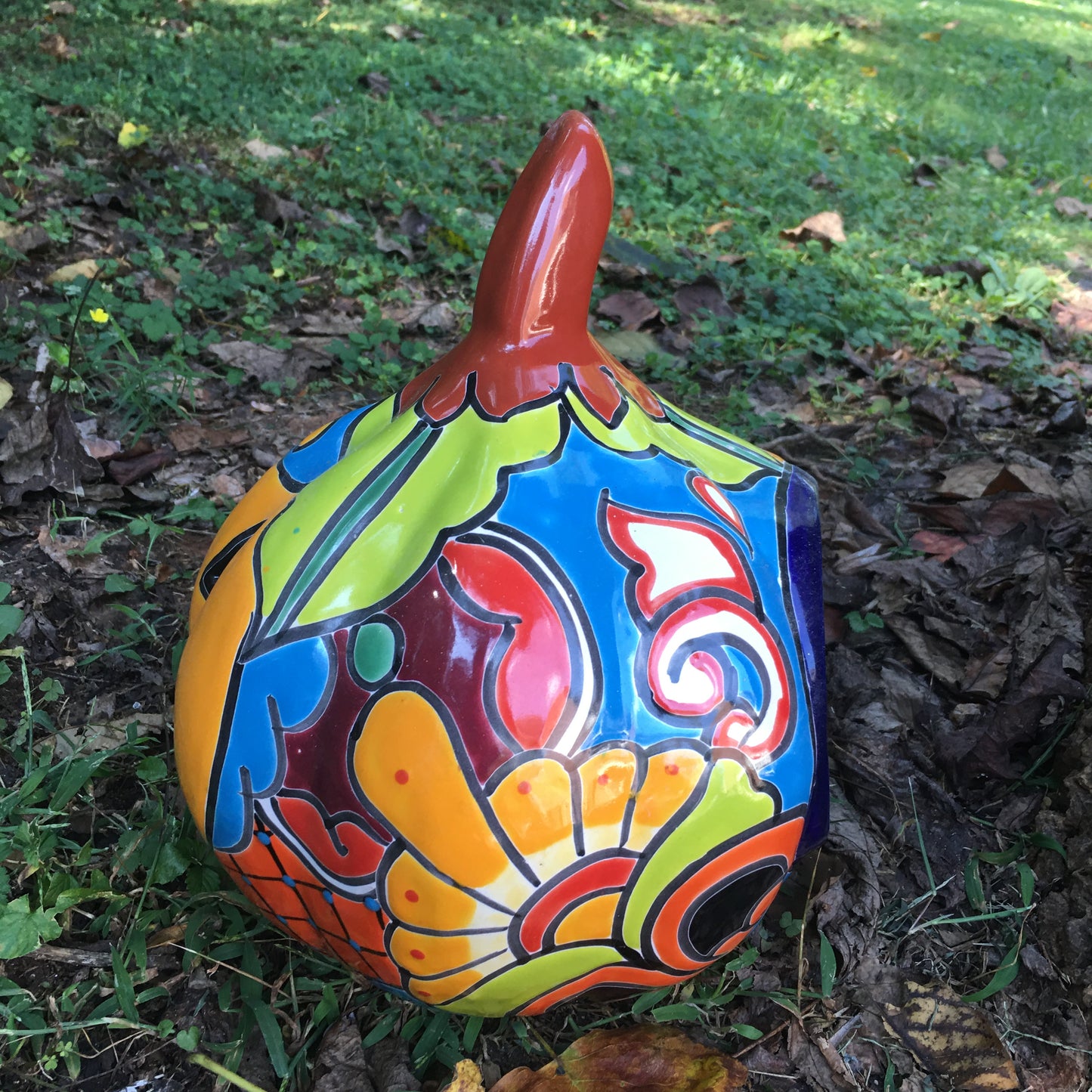 Talavera pumpkin calabaza side