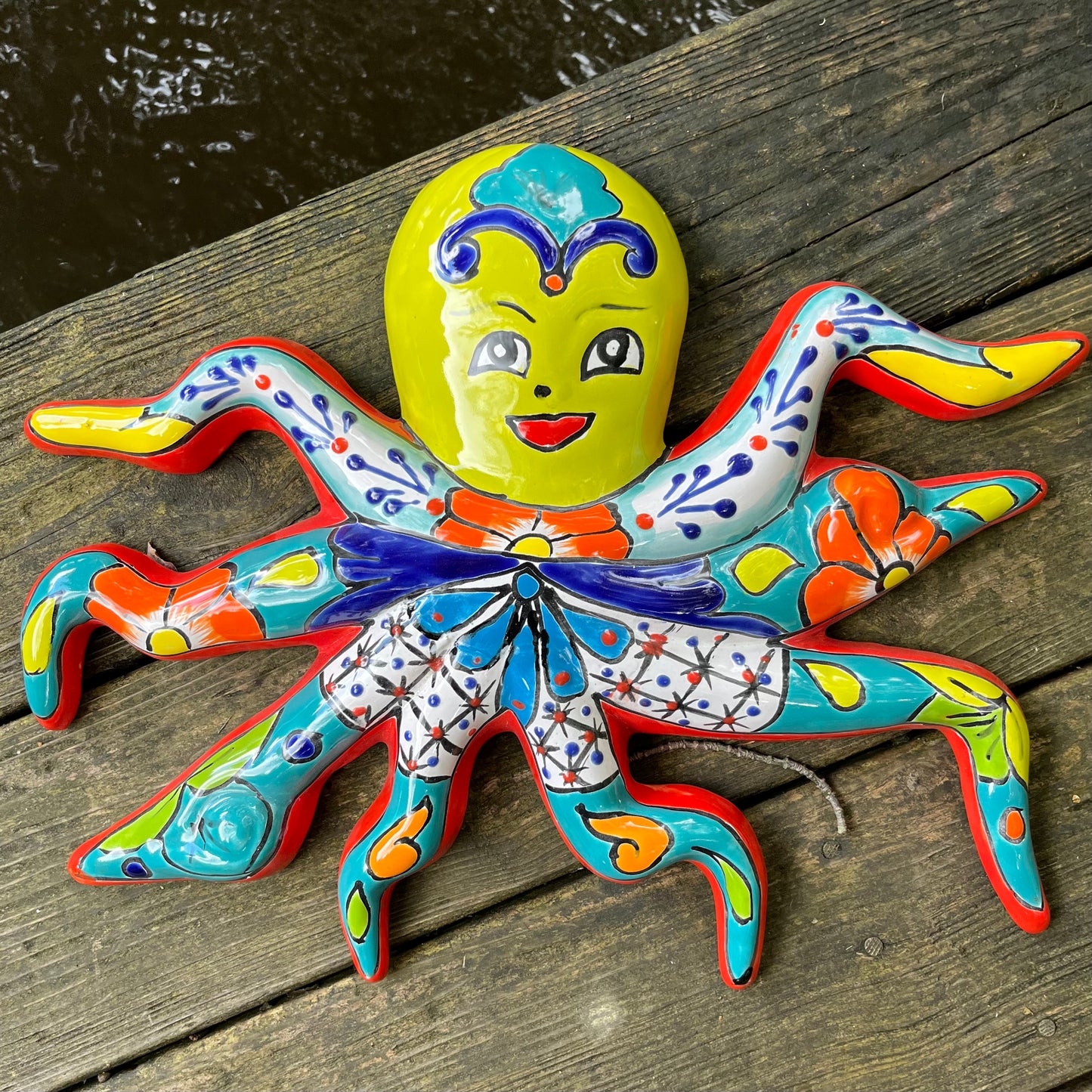 Mexican Talavera pottery octopus