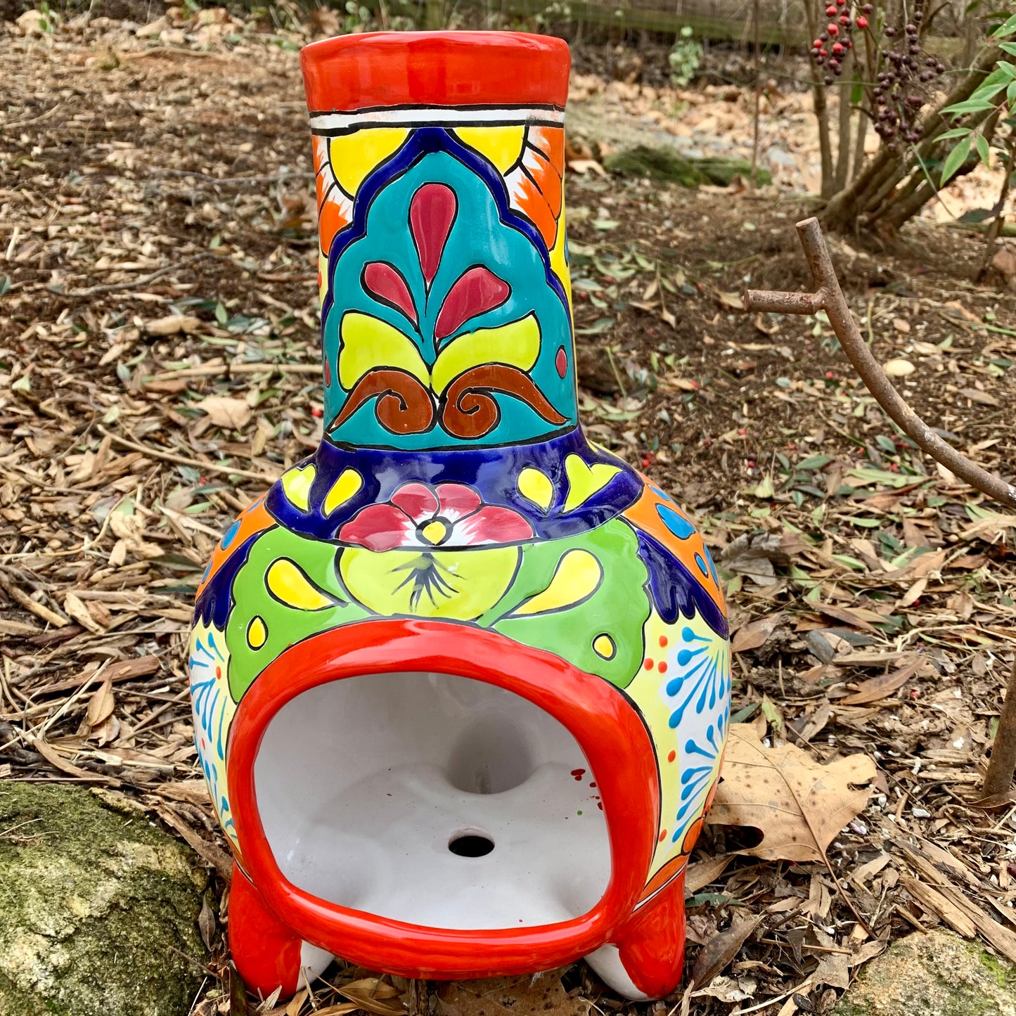 Talavera Chiminea Candle Holder