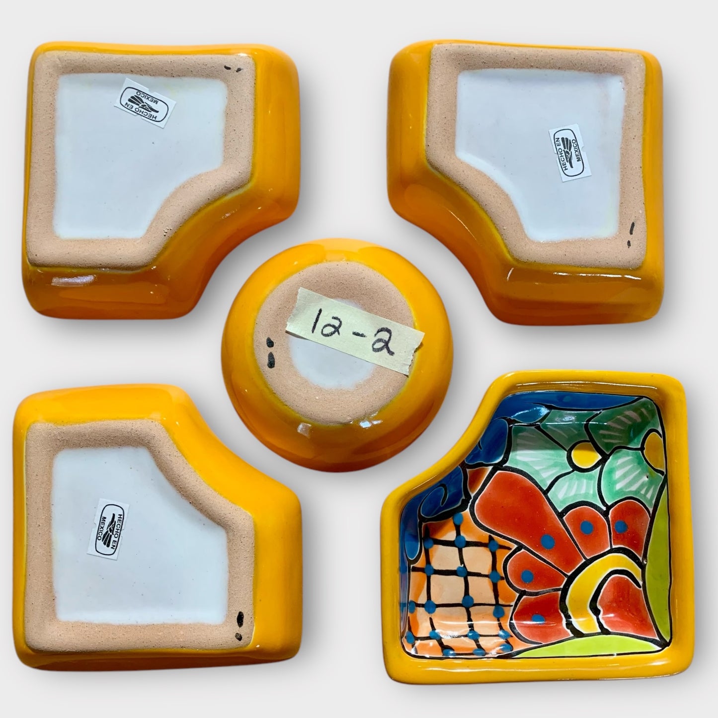 Mexican Talavera sectional square serving dish sections