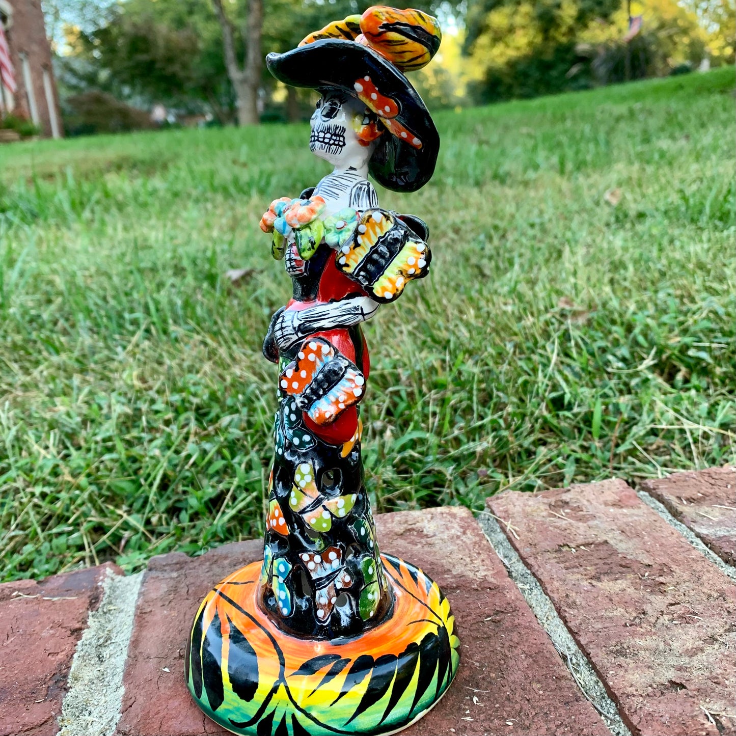 Mexican Catrina with butterflies right side