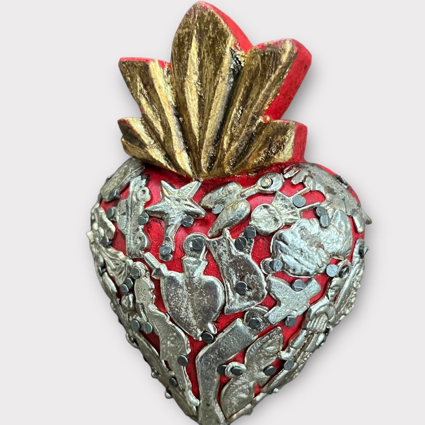 Milagros Wood Heart Corazon right