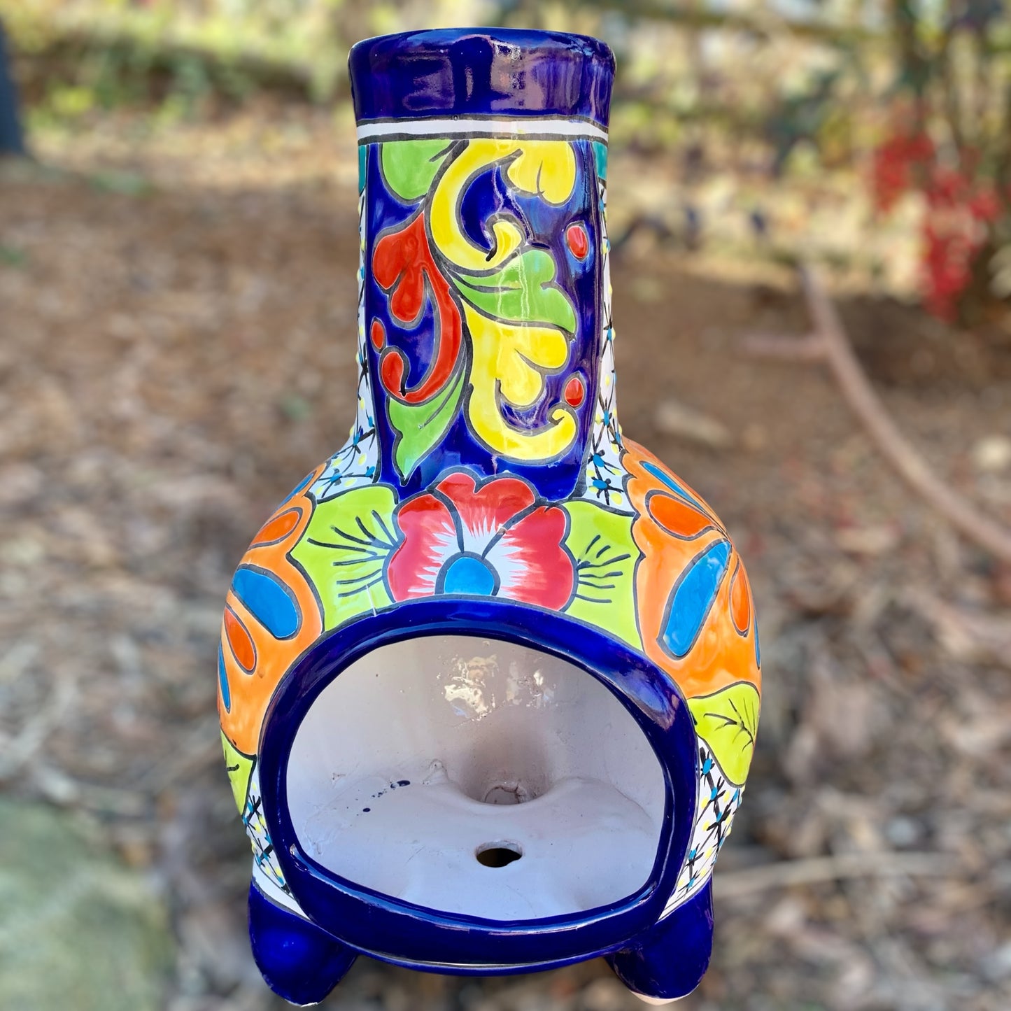 Talavera Chiminea Candle Holder