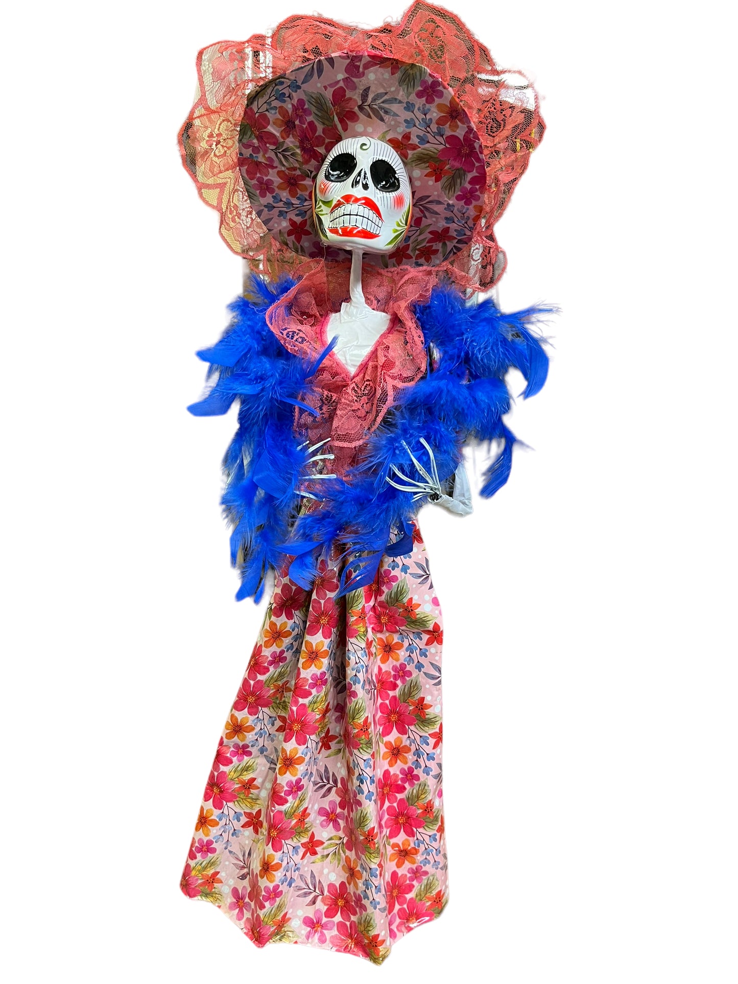 Paper Mache Mexican Catrina Doll ten