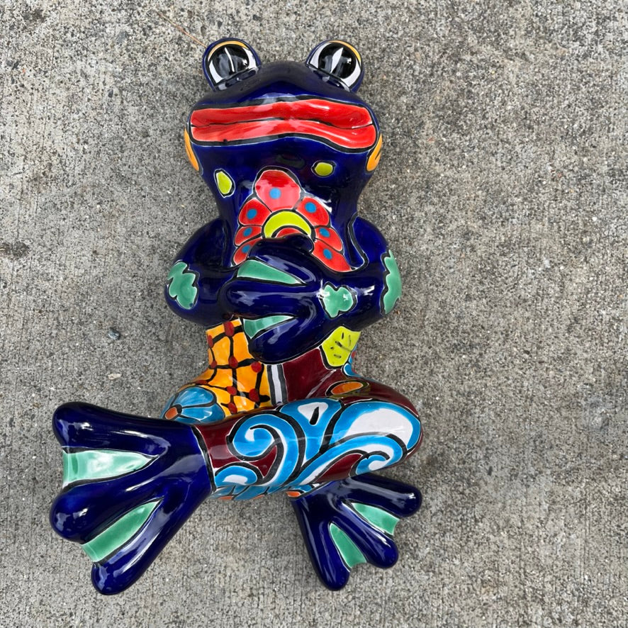 Mexican TAlavera Dancing Silly Frog