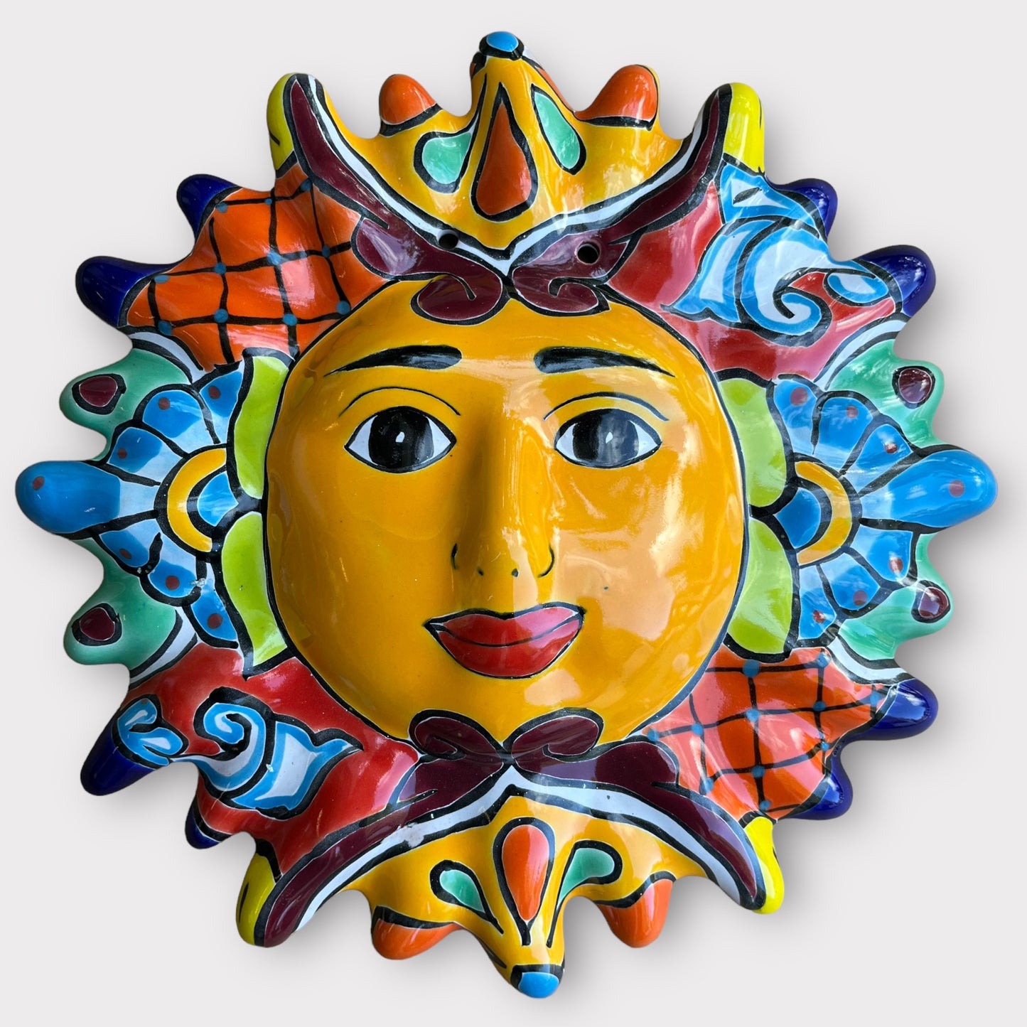 Mexican Talavera Sunface Wall Pottery
