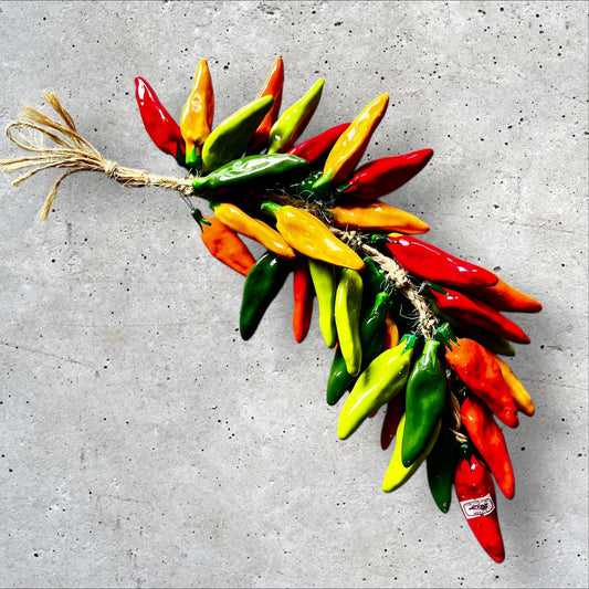 Multi color chili peppers