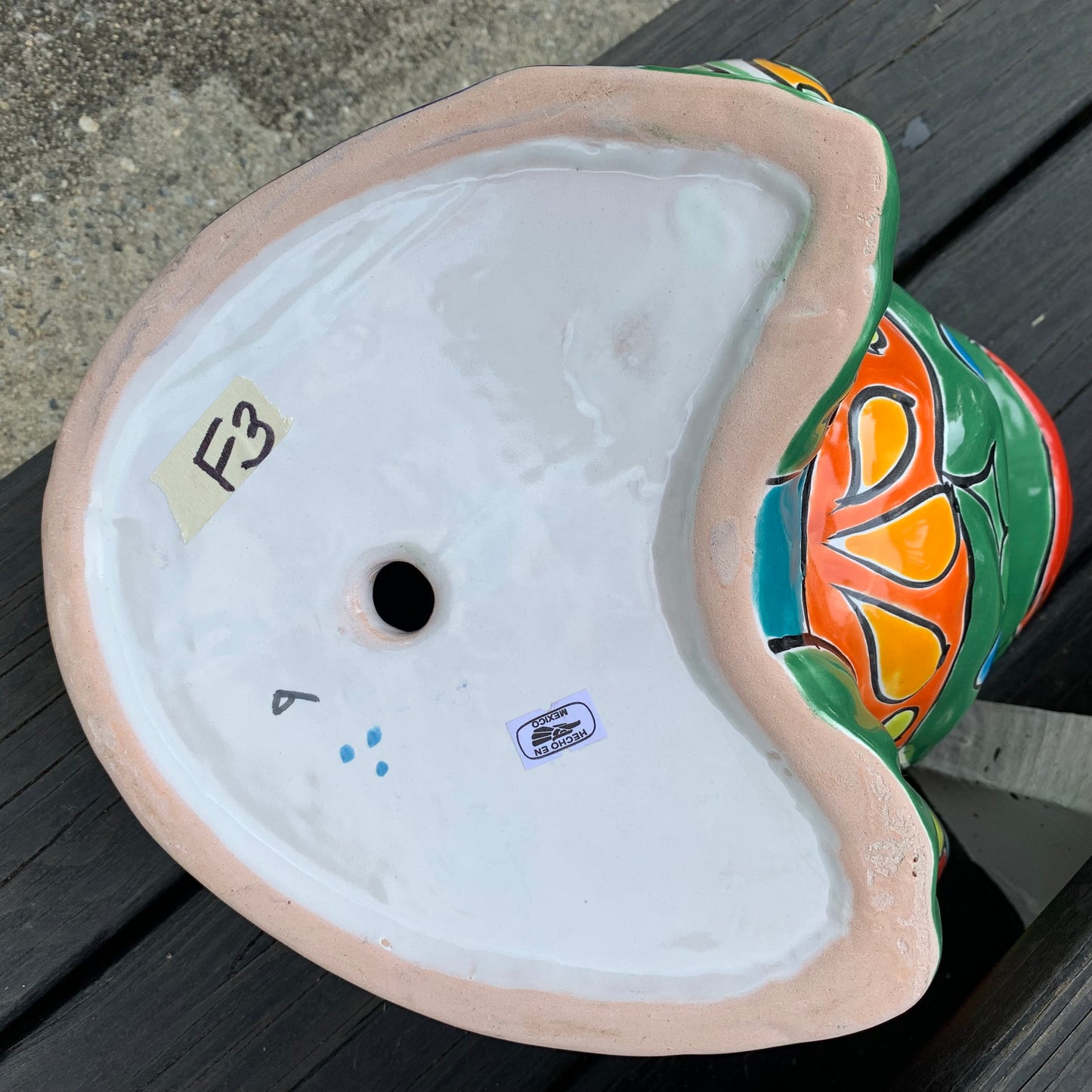 Talavera frog planting pot