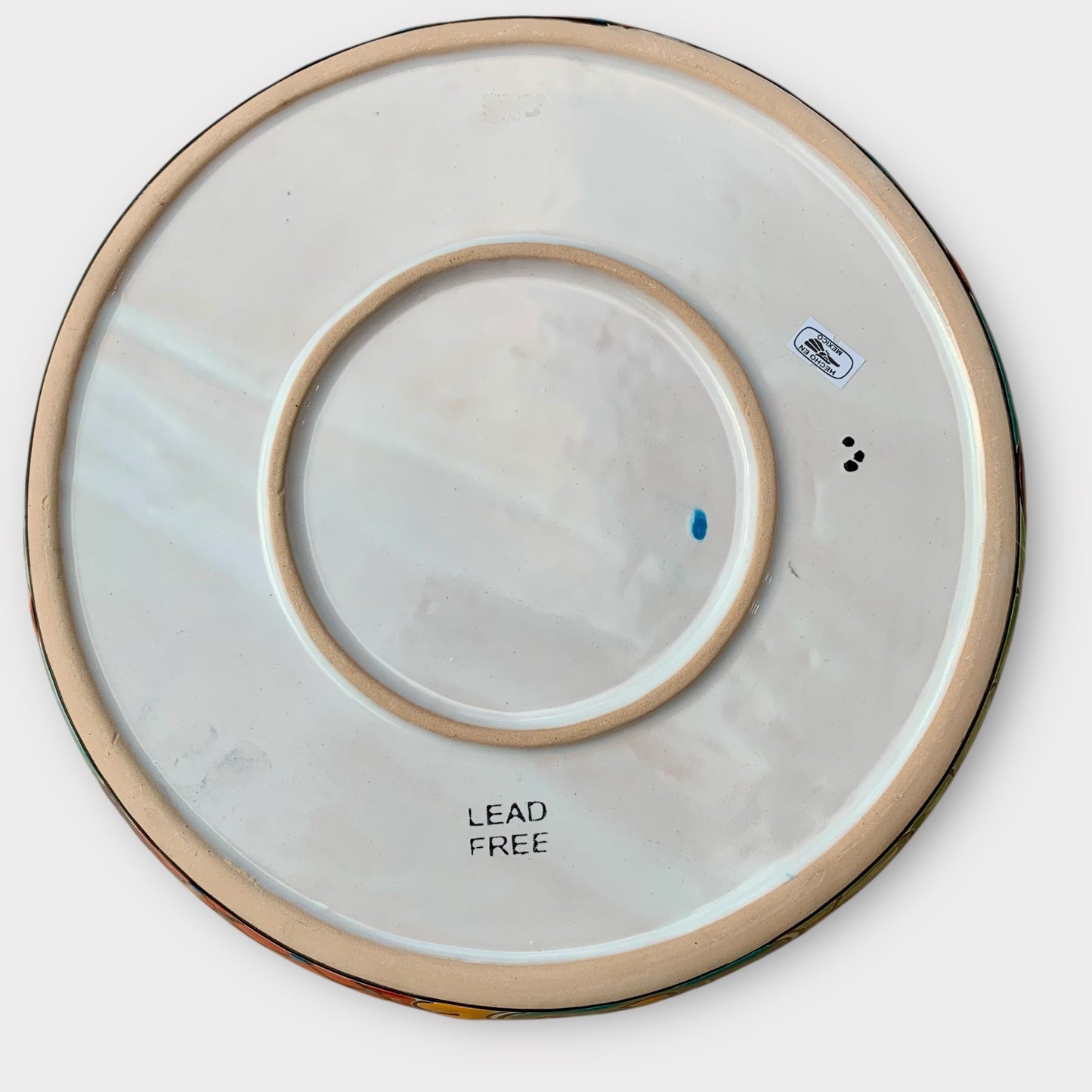 Mexican Talavera sectional serving dish Bottom