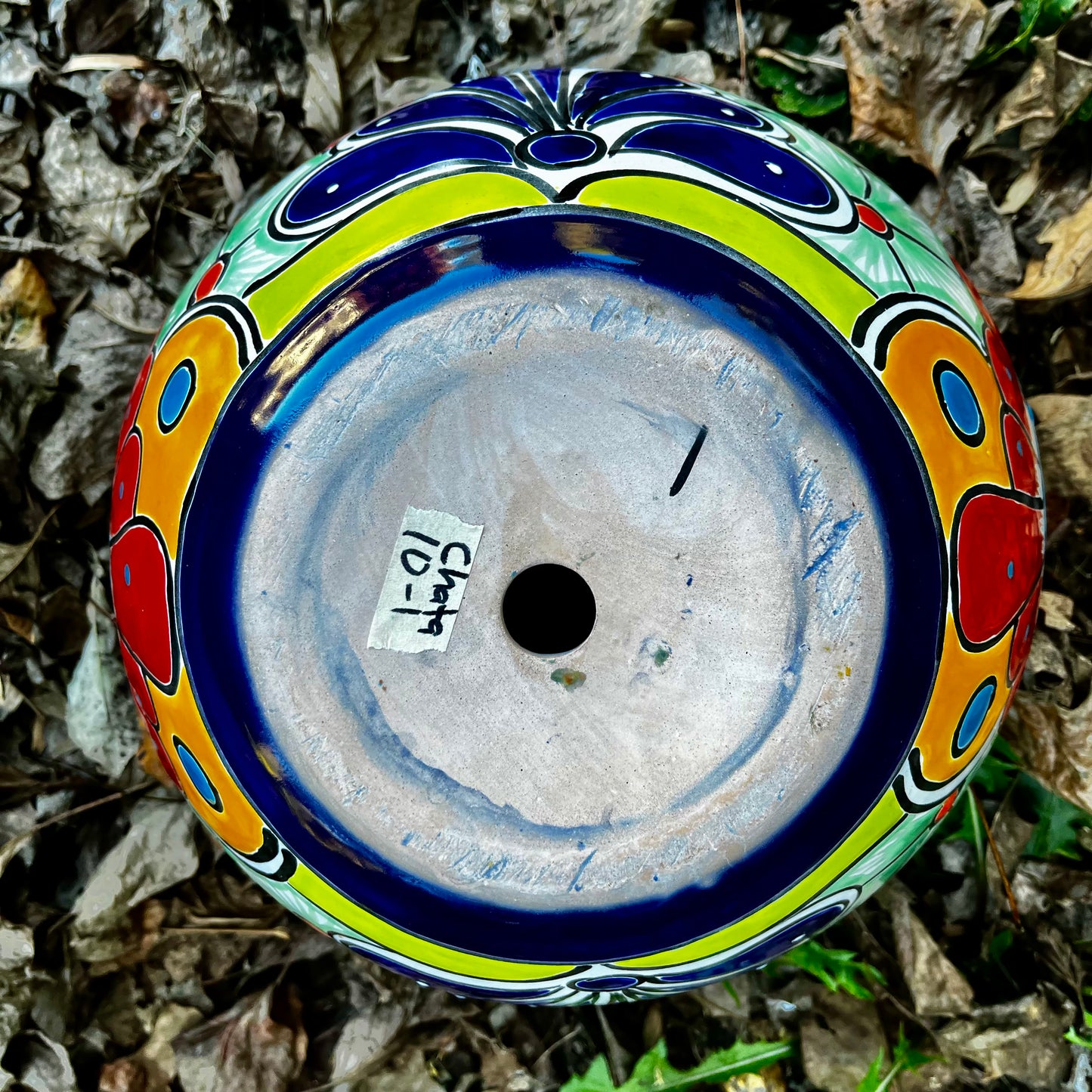 Talavera Chata Planter Pot bottom