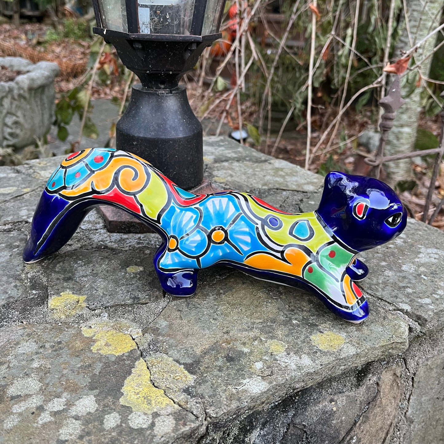 Mexican Talavera squirrel figurine