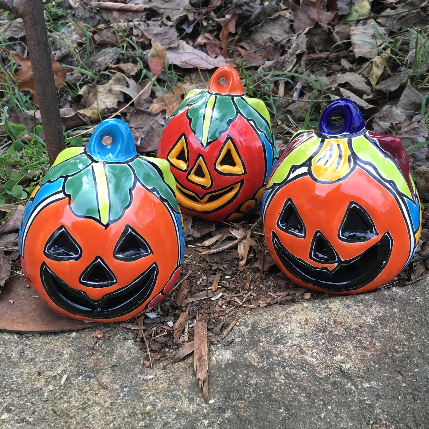 Talavera pumpkin JOL set