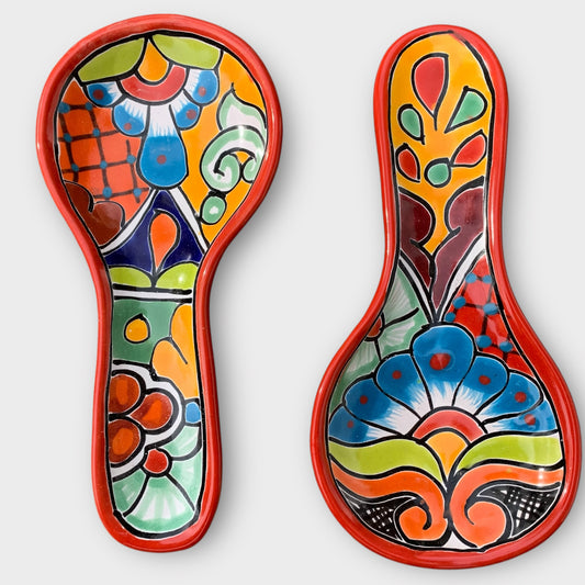 Talavera spoon rest set