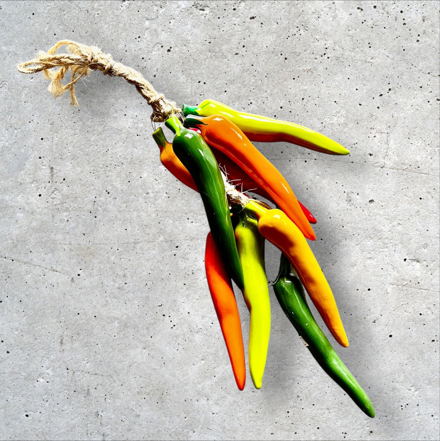Multi color chili peppers string