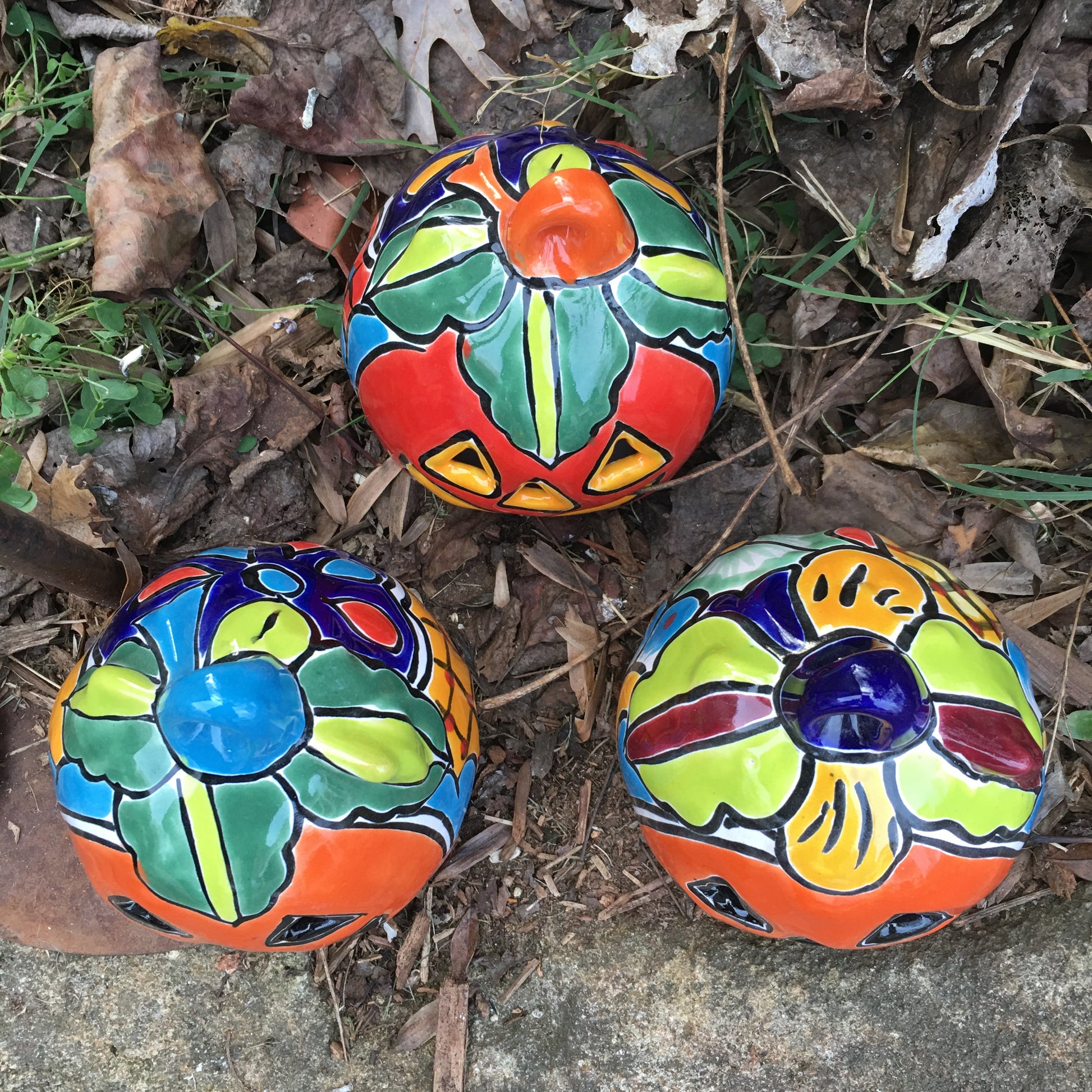 Talavera pumpkin JOL set top