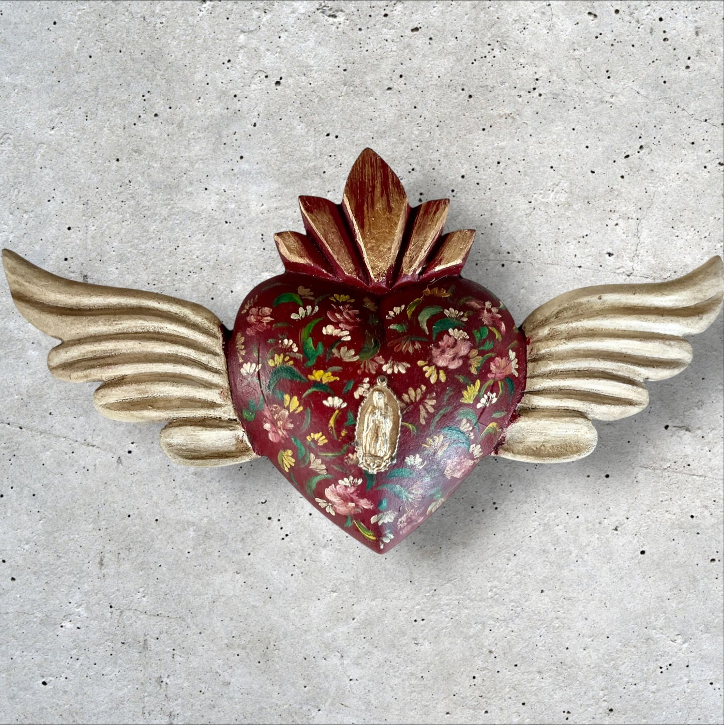 Winged Heart Decorado Oleo S