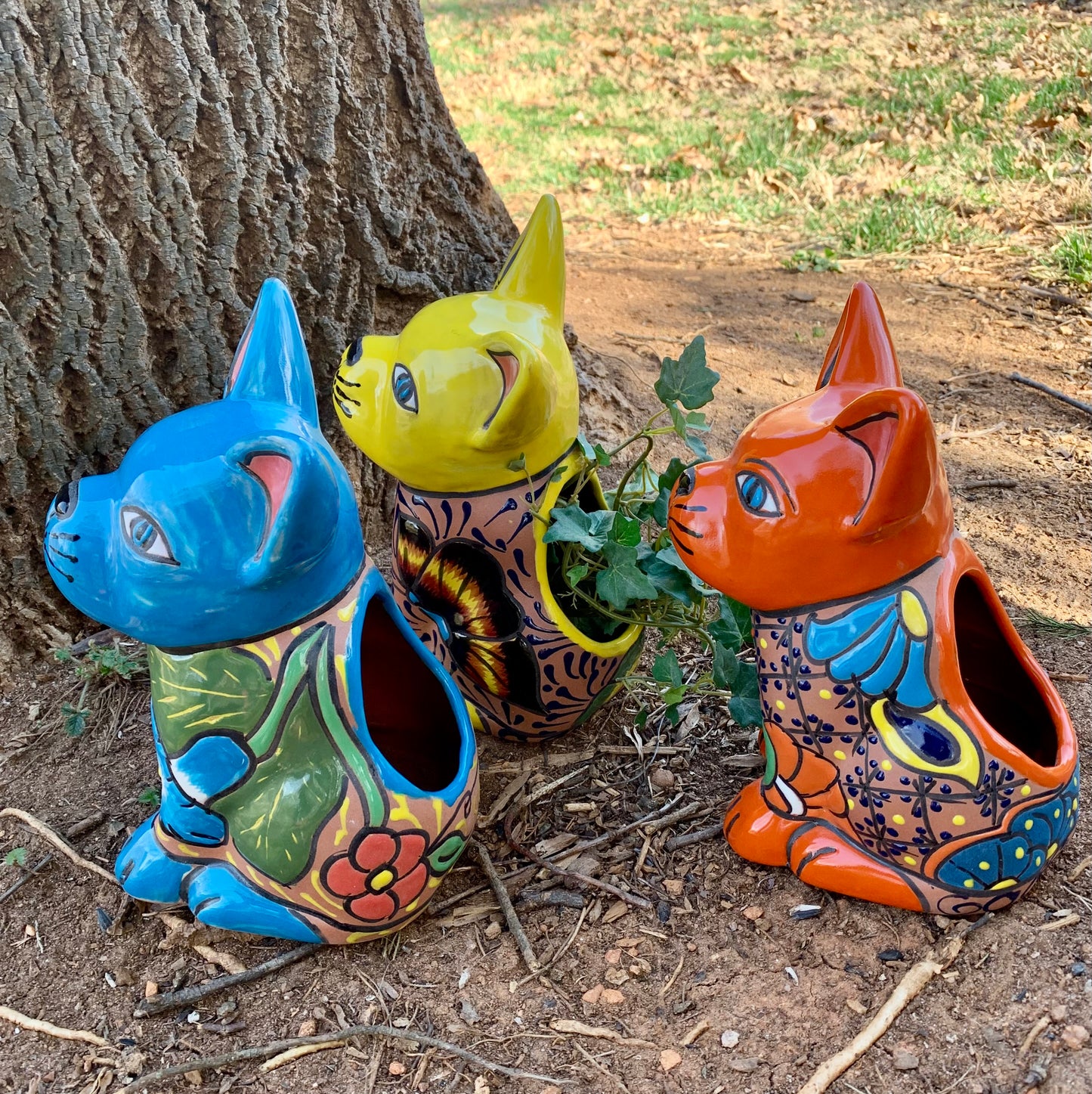 Mexican Painted Puppy Dog Planter