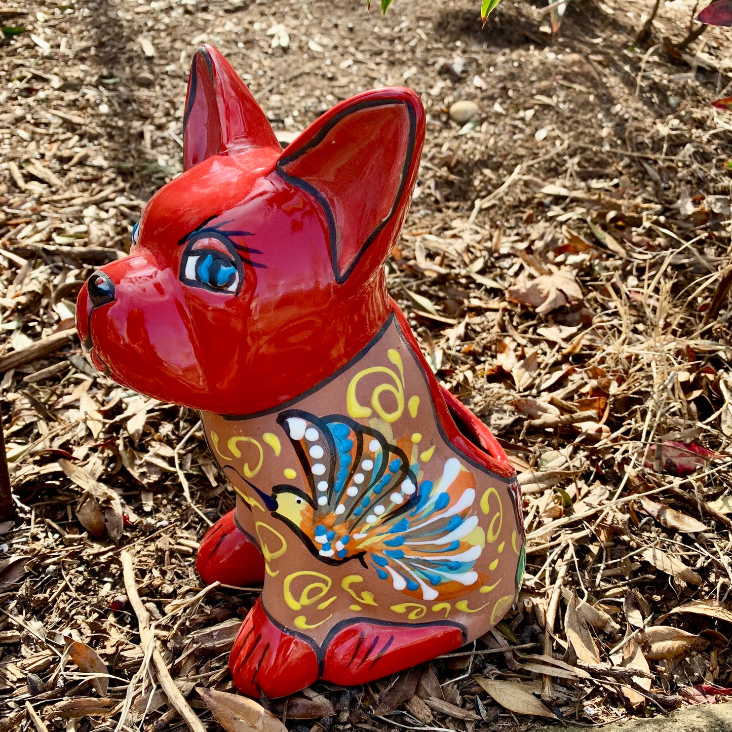 Mexican Painted Puppy Dog Planter