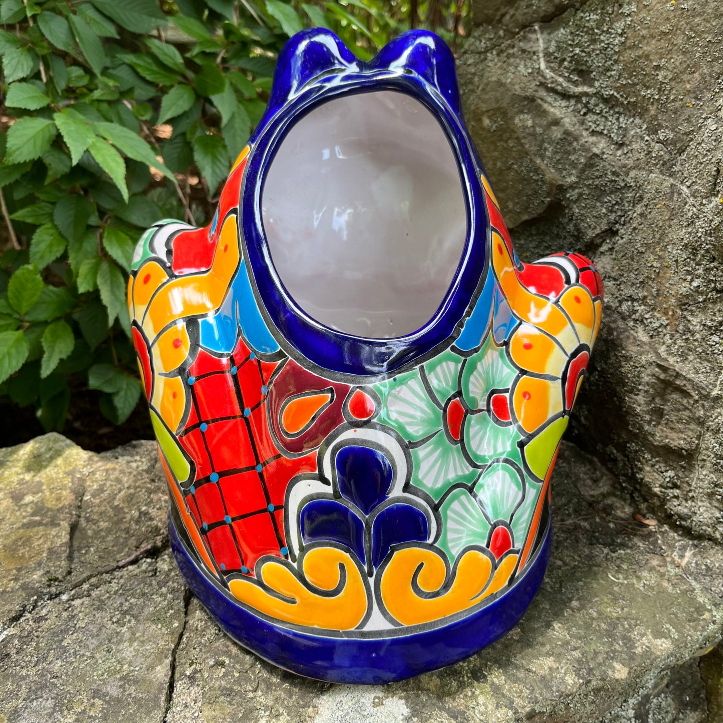 Talavera Frog Planter