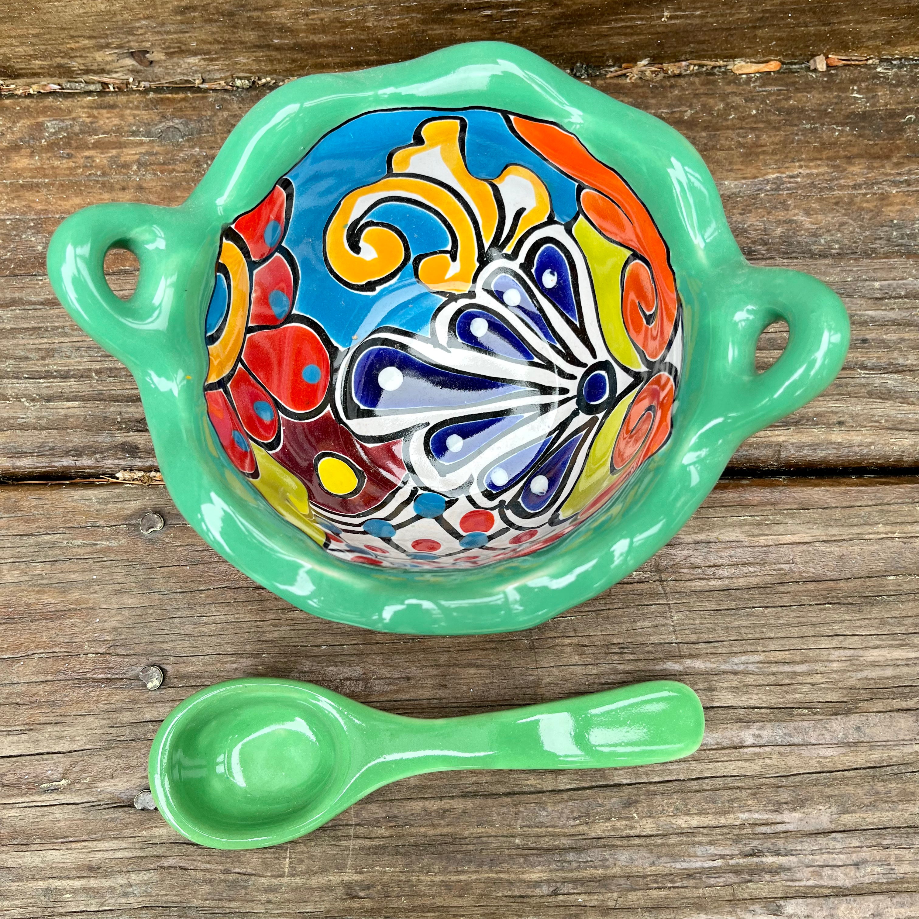 Mexican Talavera Salsa Guacamole Bowl - Pottery Dish Art | MexDecor