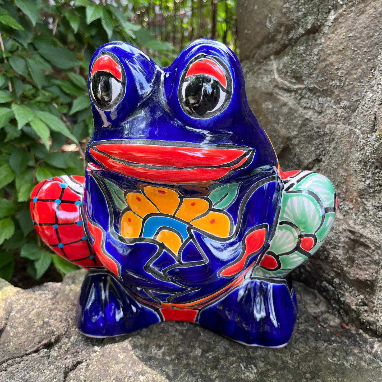 Talavera Frog Planter