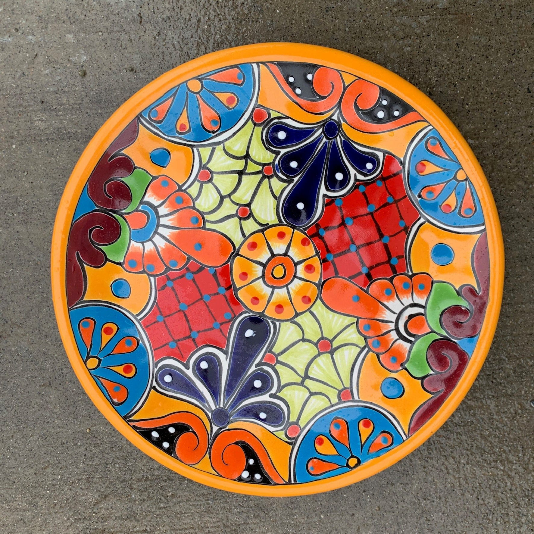 talavera yellow large plate platter