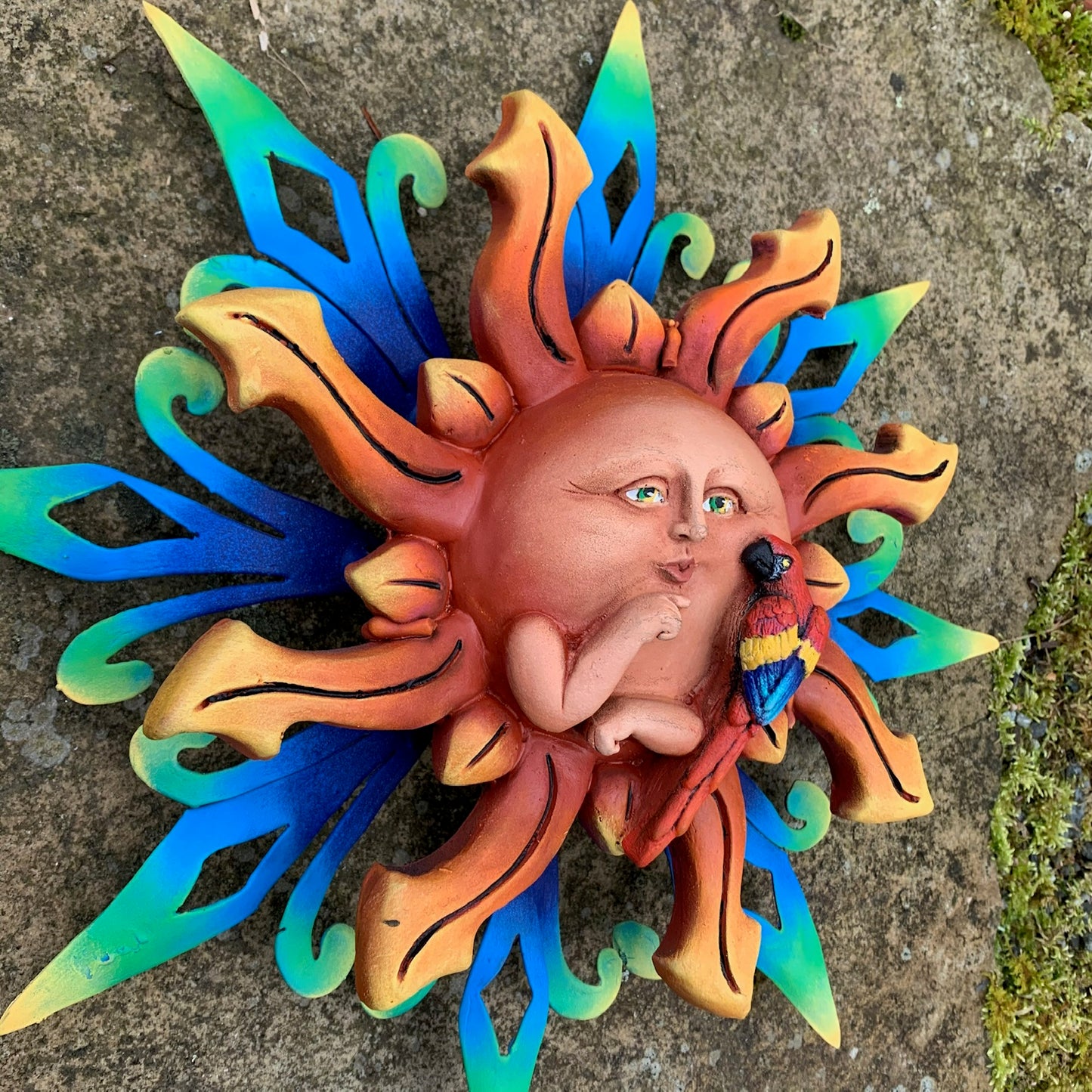 Sun with Tropical Parrot