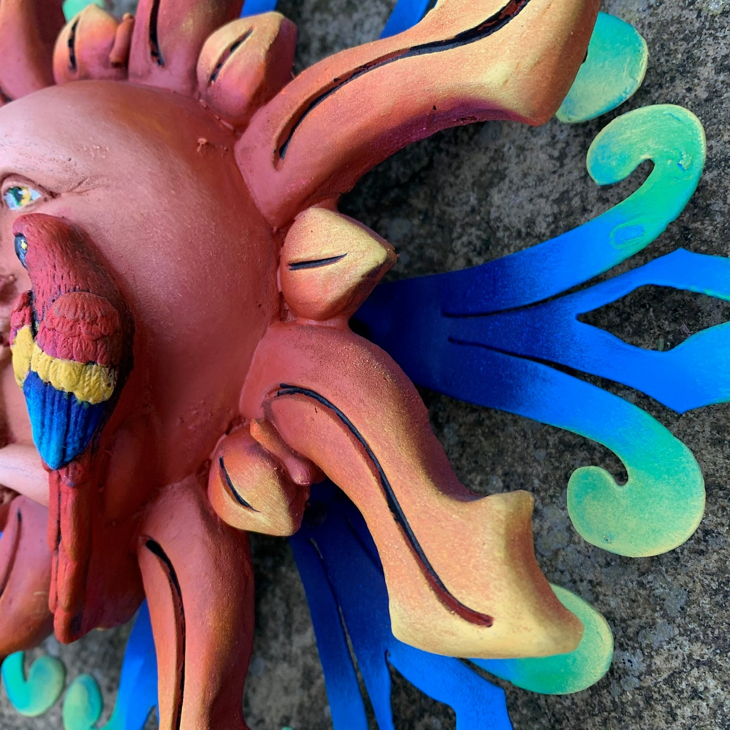 Sun with Tropical Parrot