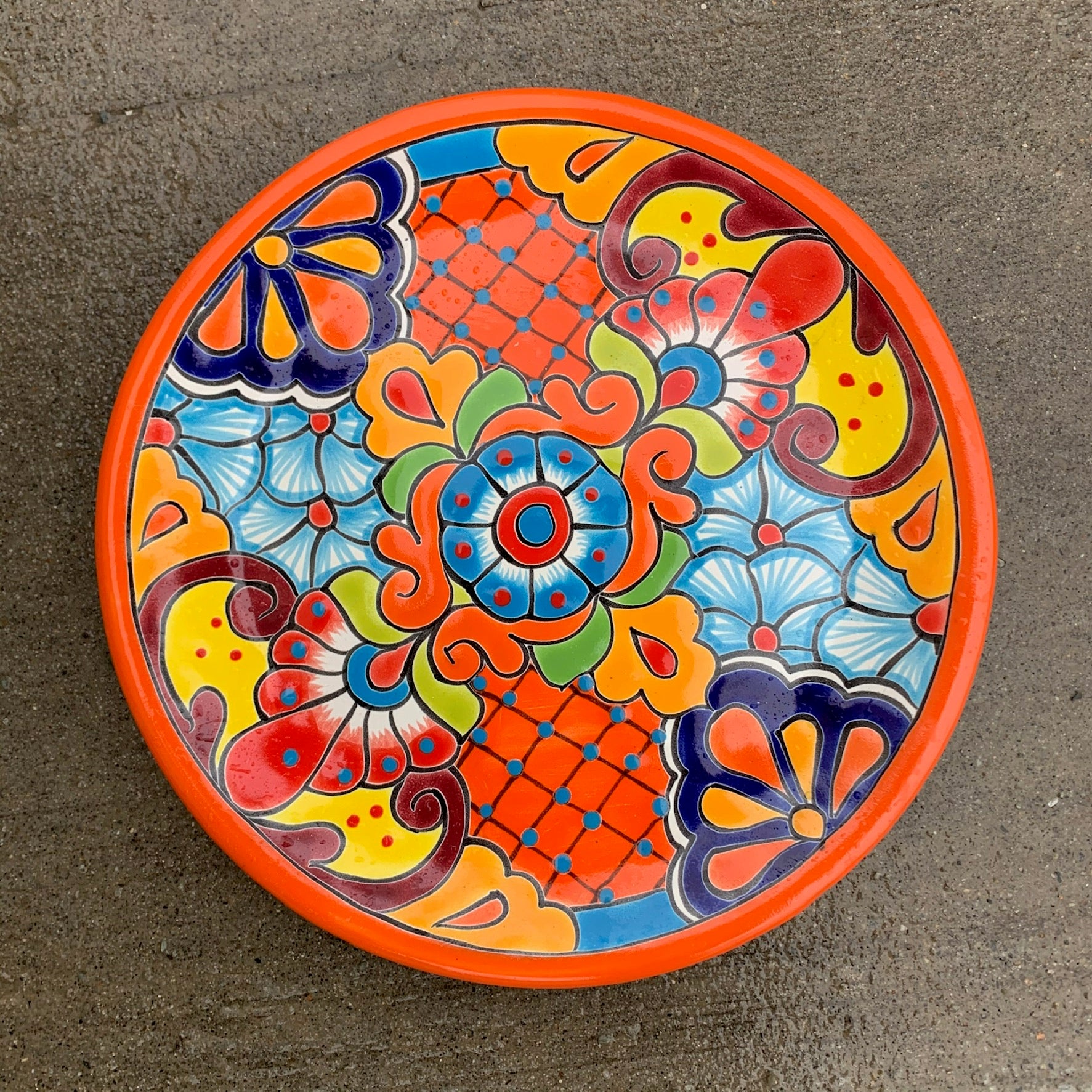 talavera orange large plate platter