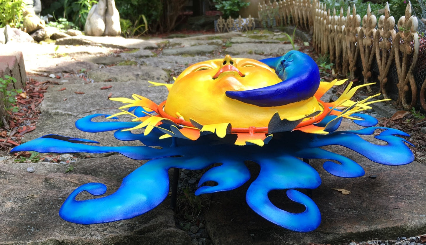 Metal Crafted Sun and Moon Large