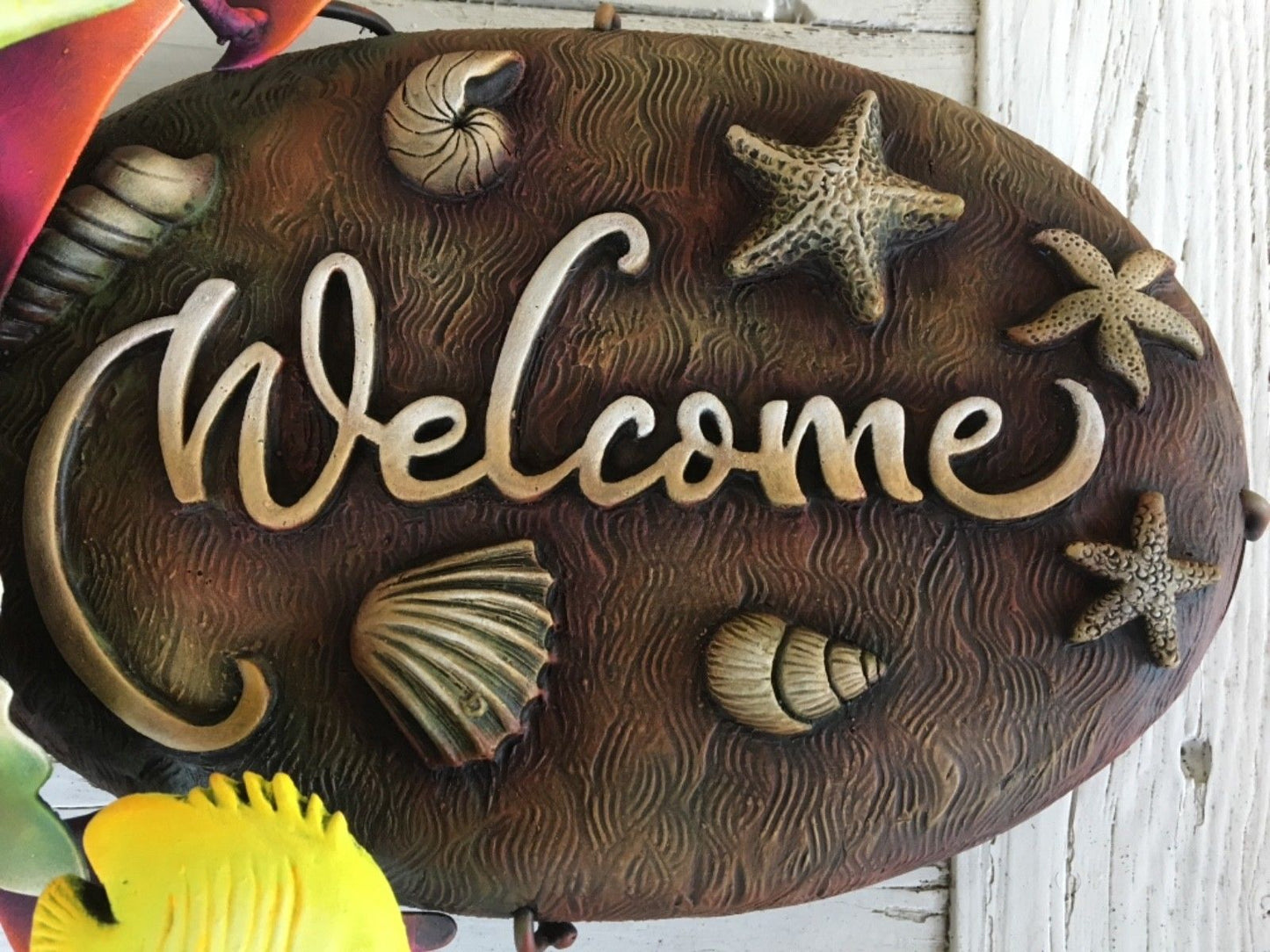Topical Fish Welcome Sign