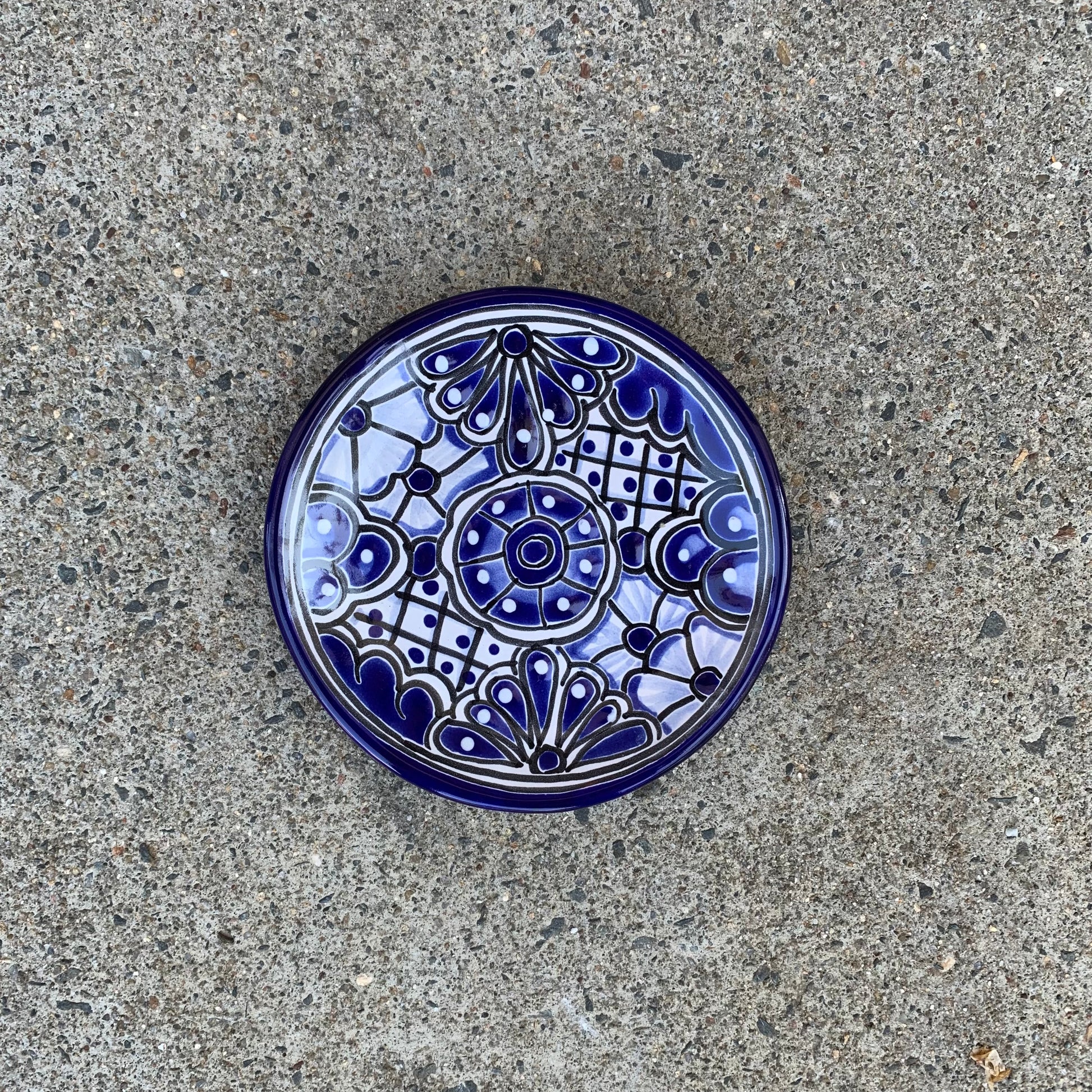 talavera blue white dessert