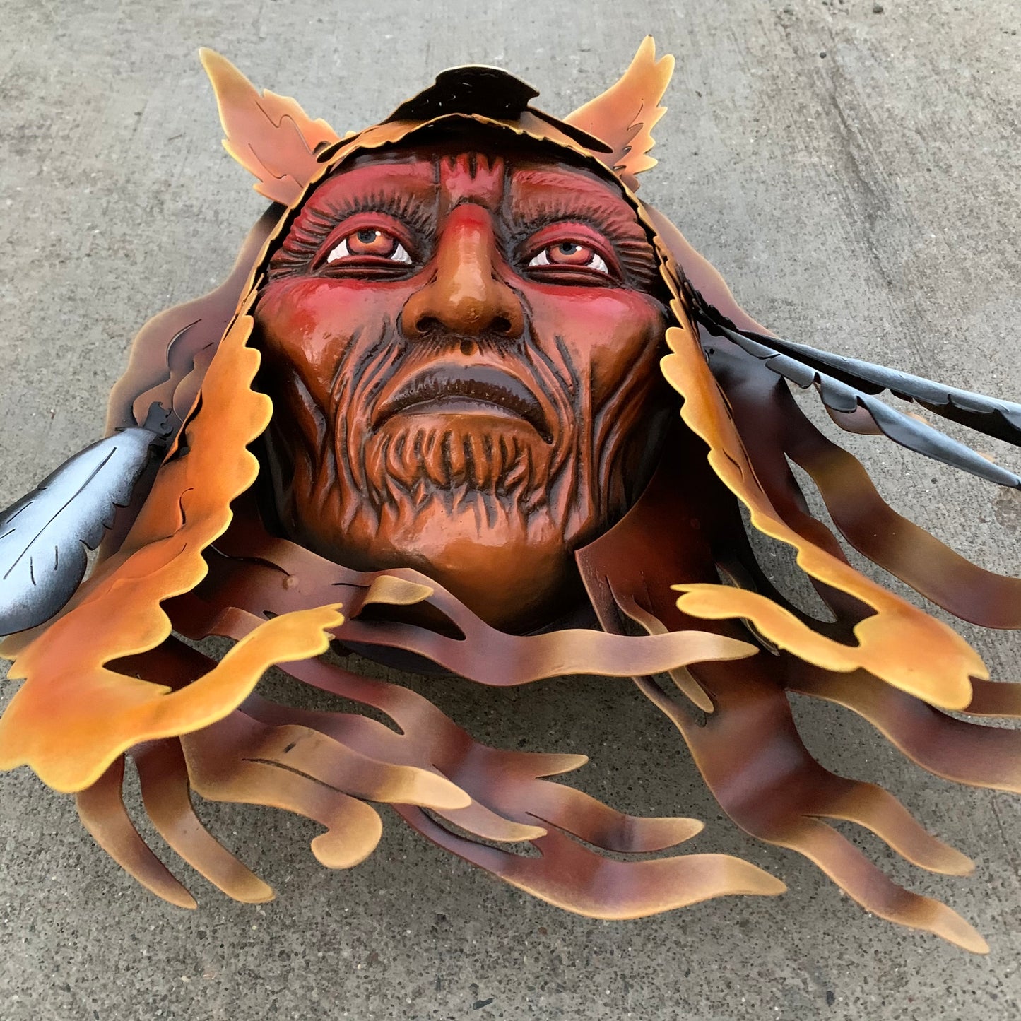 Indian Face Wolf Headdress
