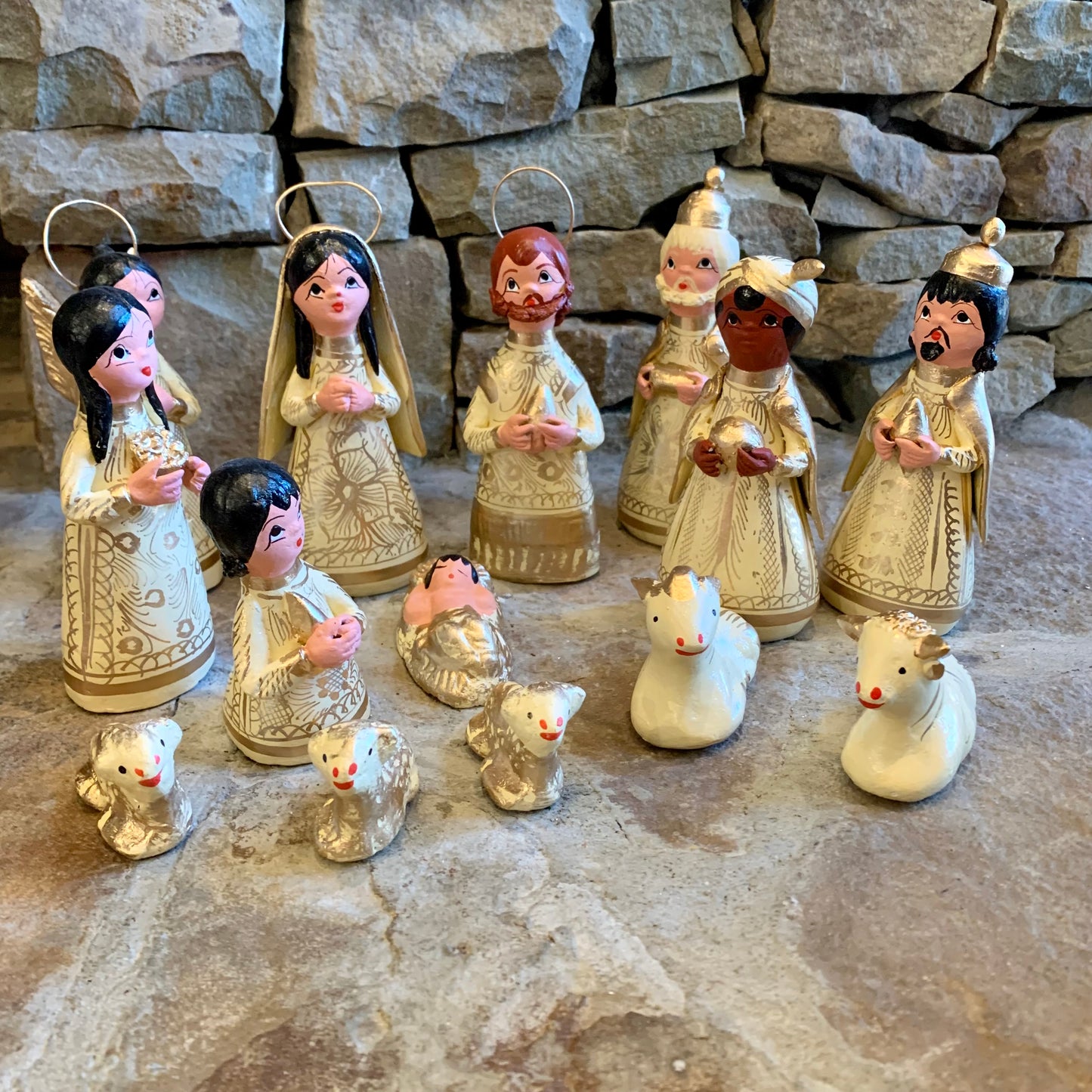 folk art nativity set