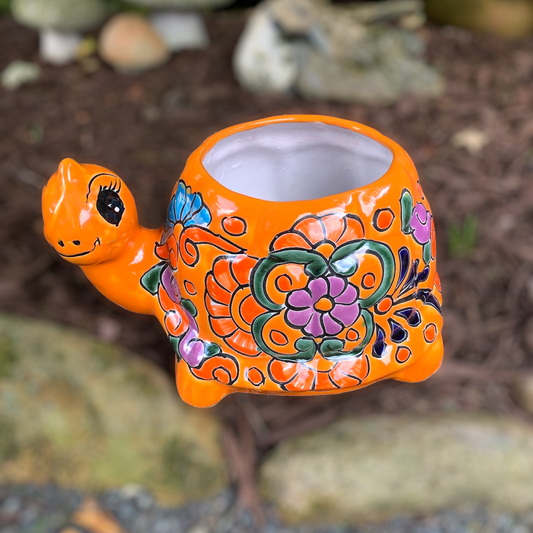 Talavera Turtle Planter