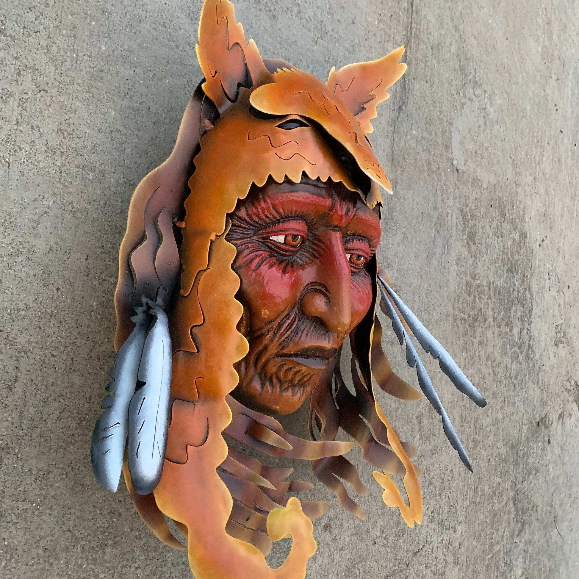 indian face wall decor