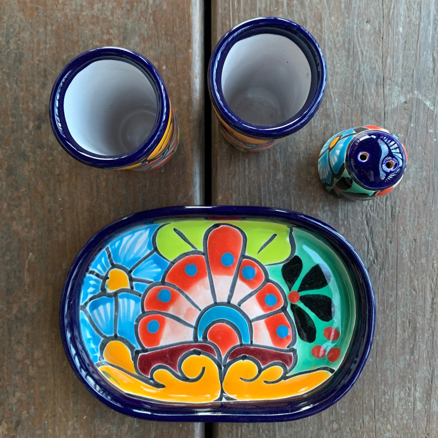 Talavera Tequila Shot Set