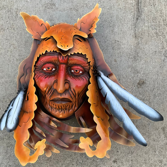 indian with wolf headdress