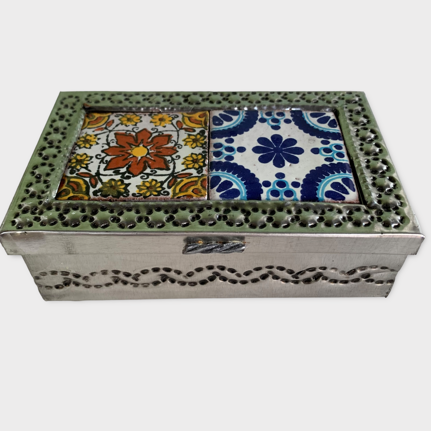 Mexican Punched Tin Tile Box
