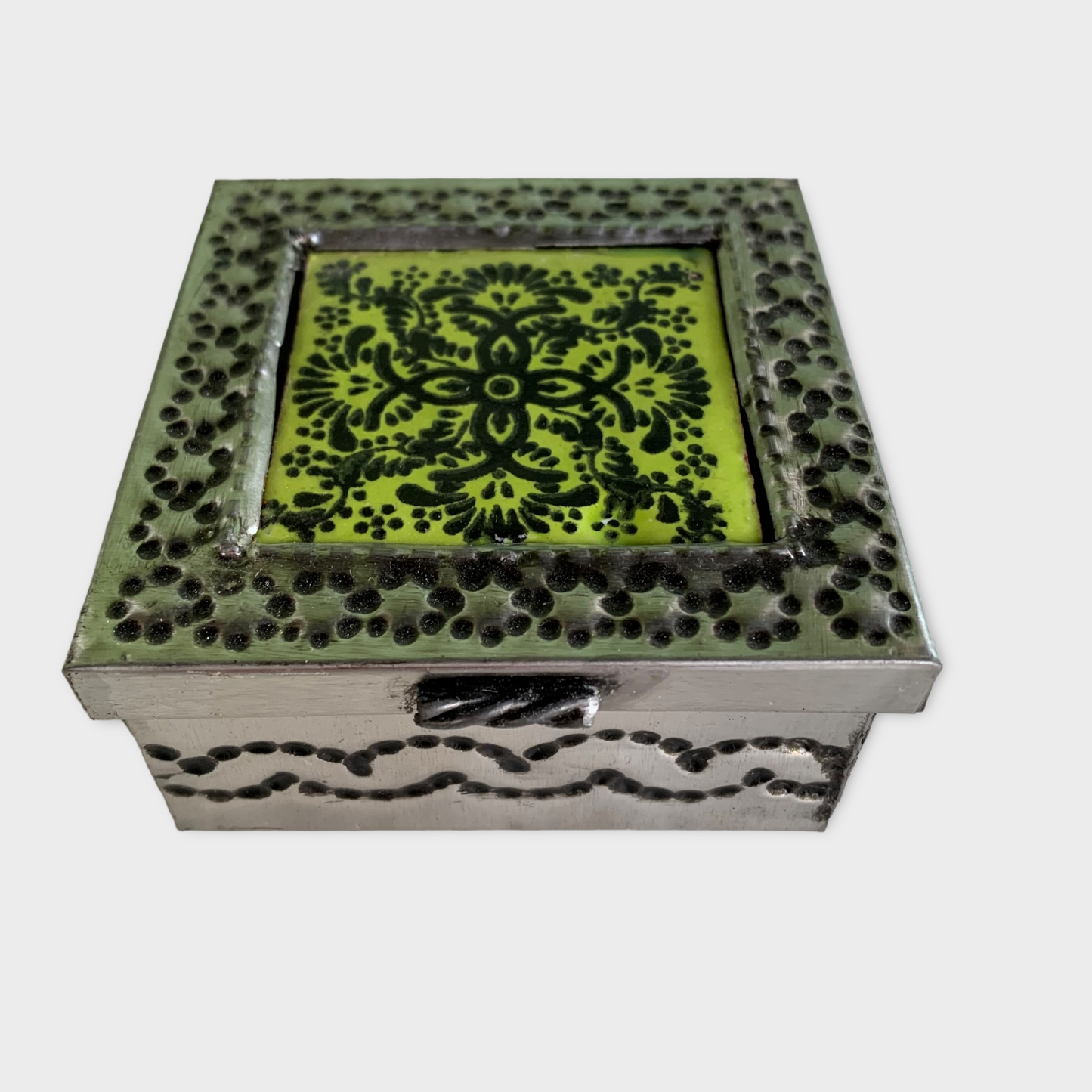 Mexican Punched Tin Tile Box