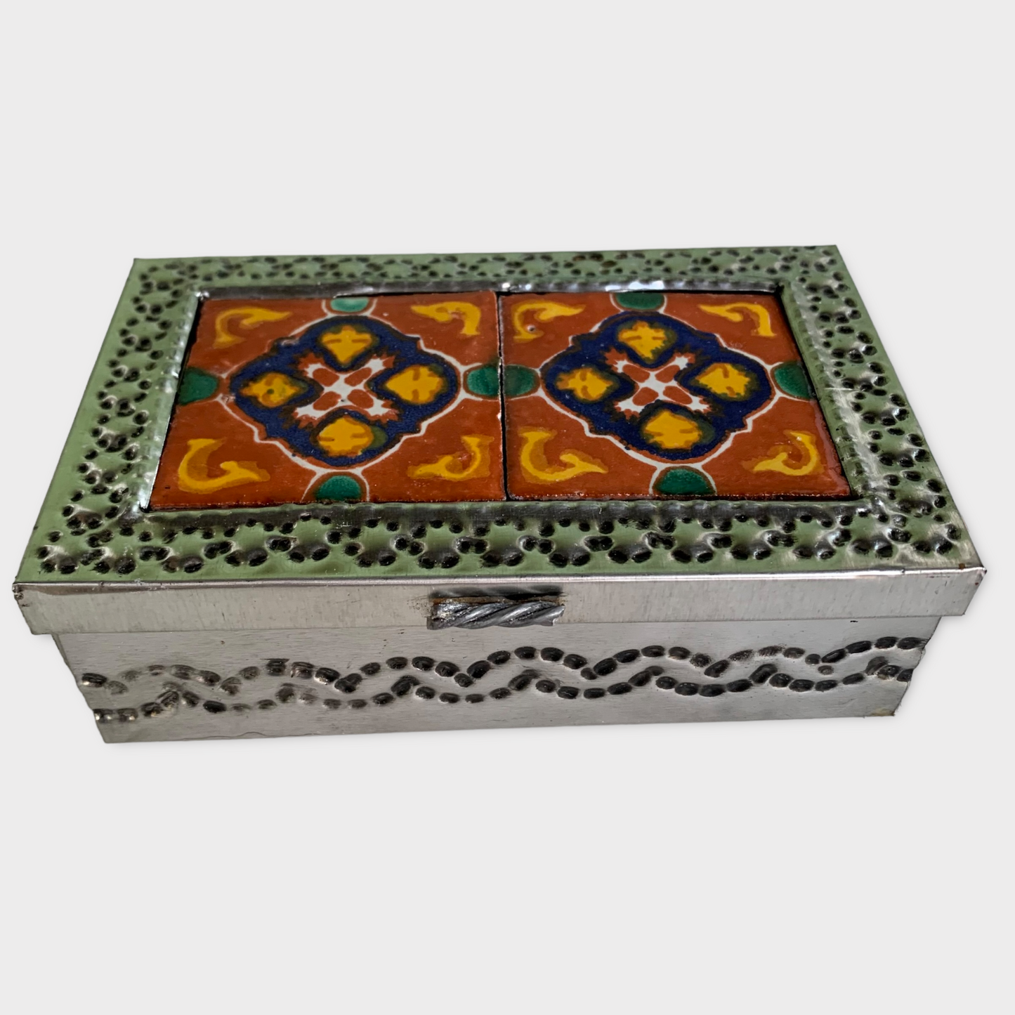 Mexican Punched Tin Tile Box